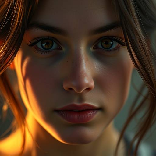 Close-up portrait of a young woman with a warm, natural expression