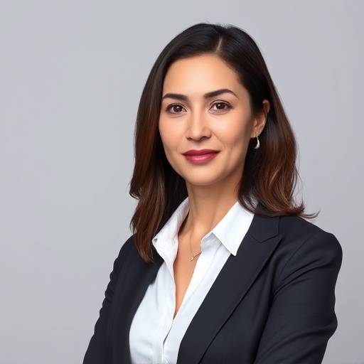 Professional headshot of a woman in a business suit against a neutral background